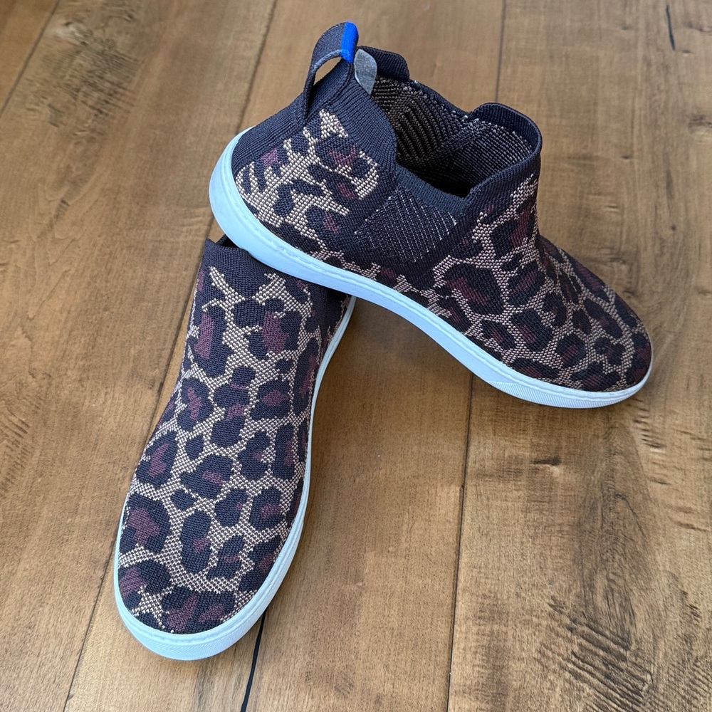 Rothy's The Chelsea in Wildcat Leopard Print Pull-On Sneaker Boots